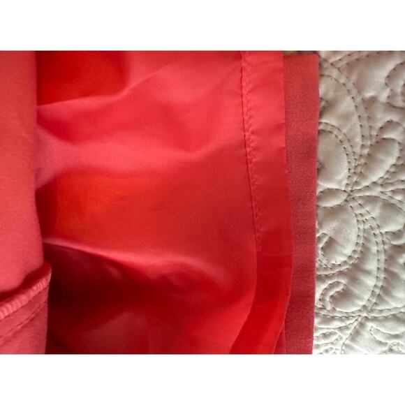 Calvin Klein Size 6 Ruffle Church Scuba Sheath Dress Peach Business Corporate - Picture 12 of 13